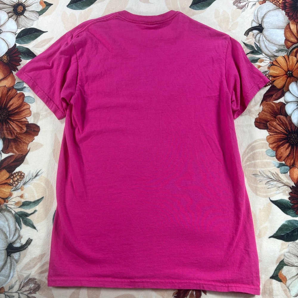 Vintage Yellowstone National Park Womens Tee Embroidered Moose Pink Size Medium - Picture 3 of 5